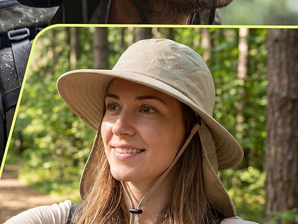 khaki sun hat for men women
