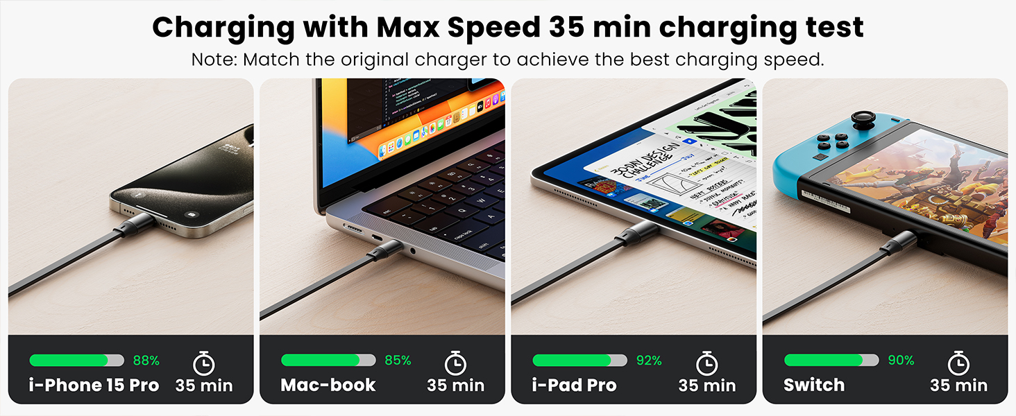 mac book fast charging cable high speed auto cable usb c retractable