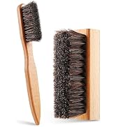 2 Pcs Wood Laundry Stain Brush Stain Remover Brushes with Horsehair Bristle Small Stain Brush for...