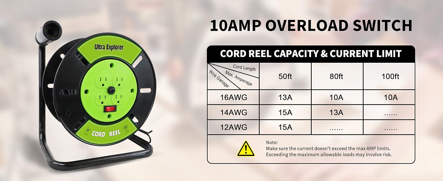 portable electric cord reel