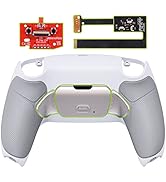 eXtremeRate Silver Real Metal Buttons (RMB) Version Rise 2.0 Remap Kit for PS5 Controller with Gr...