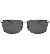 MIRYEA Rimless Polarized Sports Sunglasses for Men Women Driving Running Fishing Golf UV Blocking...