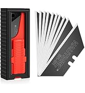 HAUTMEC Utility Knife Blades, 10-Pack with Dispenser, Standard Replacement Blades for Heavy Duty ...