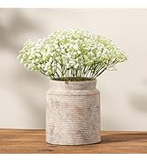 Ceramic Flower Vase 7.5 inch Farmhouse Rustic Vase for Home Decor Handcrafted Pottery Terracotta ...