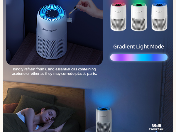 Air Purifier with Colorful Night Light