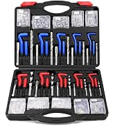 Helicoil Thread Repair Tool Kit: 320-Piece Metric SAE Heli Coil Rethreading Insert Drill Bits Spa...