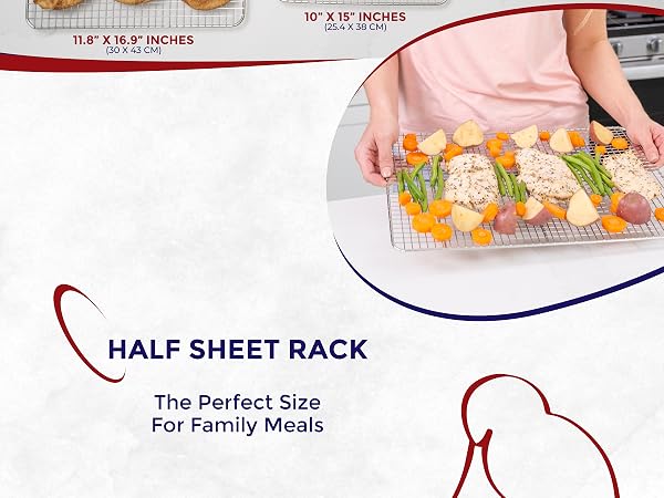 baking sheet set, cooling, baking rack, jelly roll pan, quarter sheet pan, baking tray