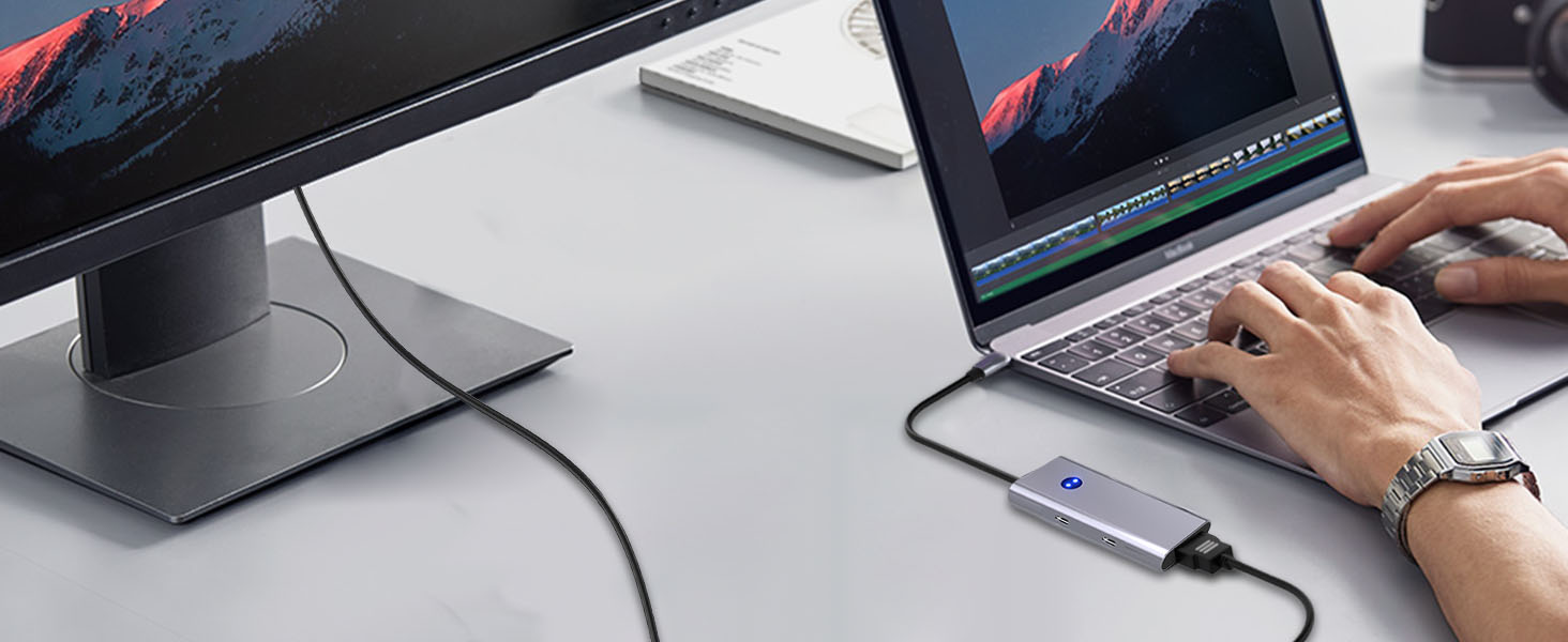 thunderbolt hub usb c docking station usb hub for laptop