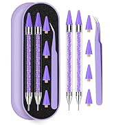 Difenni Rhinestone Picker Tool, Wax Pencil for Rhinestones Tool, Dual-Ended DIY Nail Bedazzling T...