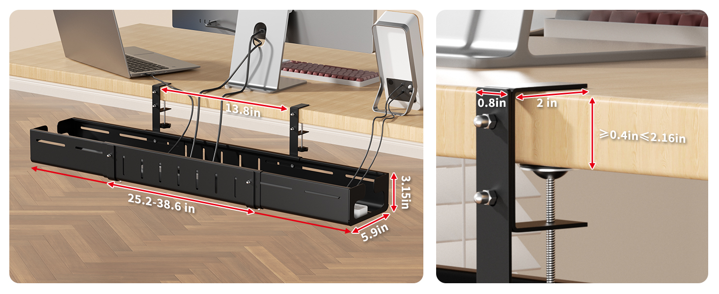 under desk cord management