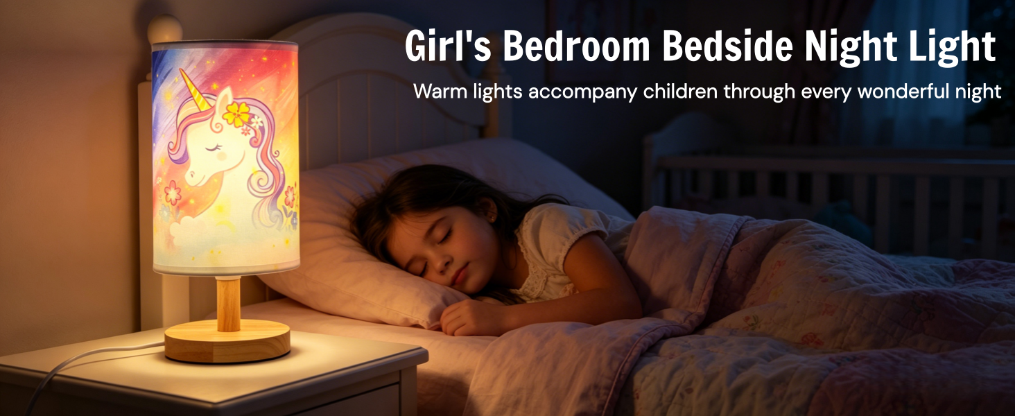 Girl's Bedroom Bedside Table Lamp