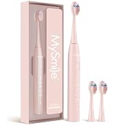 MySmile DY156 Electric Toothbrush for Adults, Rechargeable Sonic Battery Toothbrush Portable with...