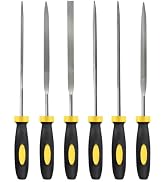 MORROWIND 6-Piece Needle File Set, Diameter 0.11" Length 5.51" Hardened Alloy Steel Mini File for...