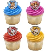 DecoPac Paw Patrol Reporting For Duty Rings, Cupcake Decorations Featuring Chase, Marshall, Skye,...