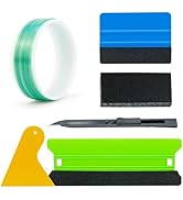 Vinyl Wrap, Graphics & Window Tint Tool Kit with Felt Edge Squeegee, Precision 9mm Retractable Kn...