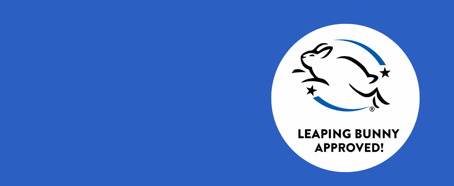 We are happy to be free of all animal testing and part of the Leaping Bunny program