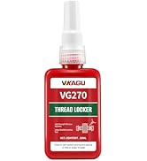 VIKAGU Threadlocker Adhesive Green 270 High Strength, 50ml Bottle for Bolts, Nuts, Screws