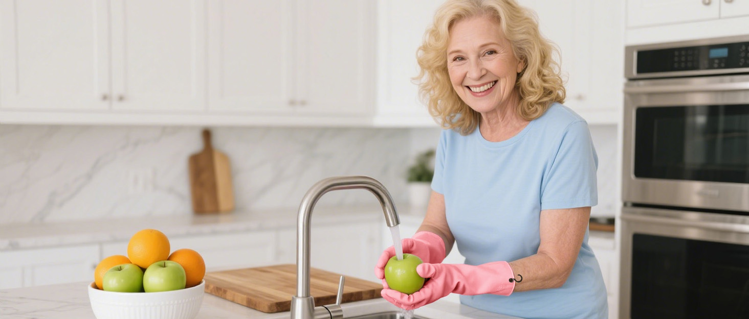 4 Pairs Kitchen Gloves with Handing Hooks Washing Dishes Household Glove