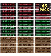 45 Pack Miaozhun Magazine Marking Bands, 5.56 NATO, .223 Remington, .300 Blackout Magazine Calibe...