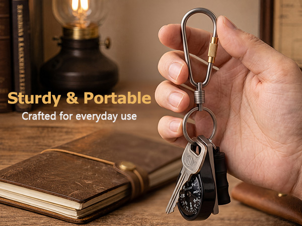 TPFEV titanium keychain