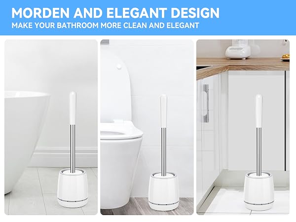 Toilet brush and holder set