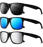 KALIYADI Sunglasses Men Matte Black Sun glasses for Women Oversized Driving Polarized Lens UV Pro...