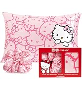 Kitsch Hello Kitty Satin Pillowcase, Softer Than Silk for Hair & Skin, Machine Washable, Wrinkle-...