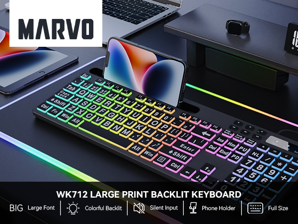 Large Print Backlit Keyboard