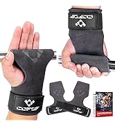 COFOF Weight Lifting Wrist Strap,Double Layer Leather Weightlifting Wrist Strap for Deadlift and ...