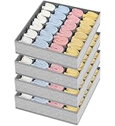 Joyoldelf Sock Drawer Organizer Divider Underwear Organizer 24-cell Fabric Dresser Drawer Organiz...