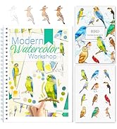 Watercolor Workbooks with Step by Step for Adults Teens - Beginner Watercolor Workbook with 12 Co...