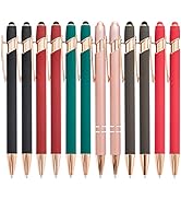 PASISIBICK 12 Pieces Ballpoint Pen with Stylus Tip, 2 in 1 Stylus Pens Stylish Pen, Metal Stylus ...