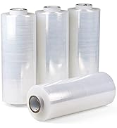 10" Clear Stretch Film/Wrap 4Pack 950ft Stretch Cling Durable Adhering Packing Moving Packaging H...