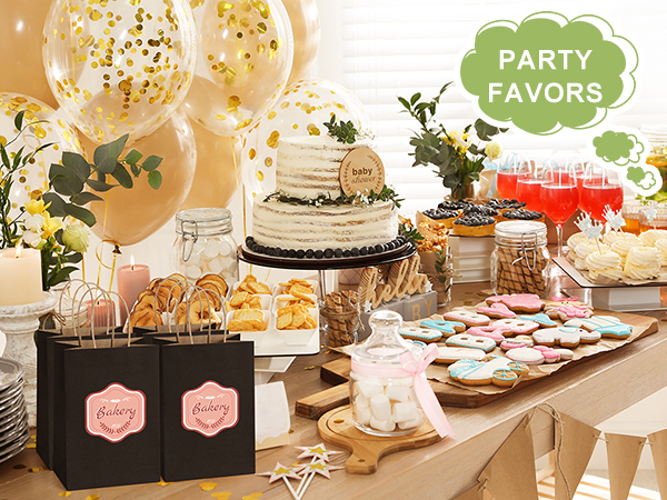 party gift bags black