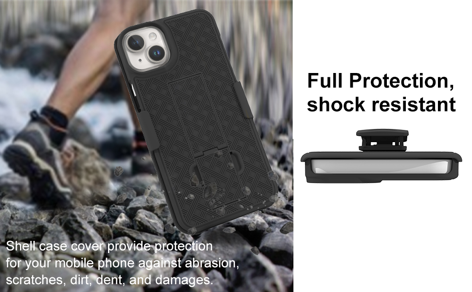 Ailiber Compatible for iPhone 14 Case, iPhone 13 Phone Case Holster with Screen Protector
