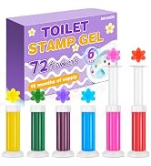 AstrivixDD 6 Pack Toilet Gel Stamp, 72 Stamps 6 Kinds Of Scent Toilet Bowl Cleaner Gel, Long-Last...