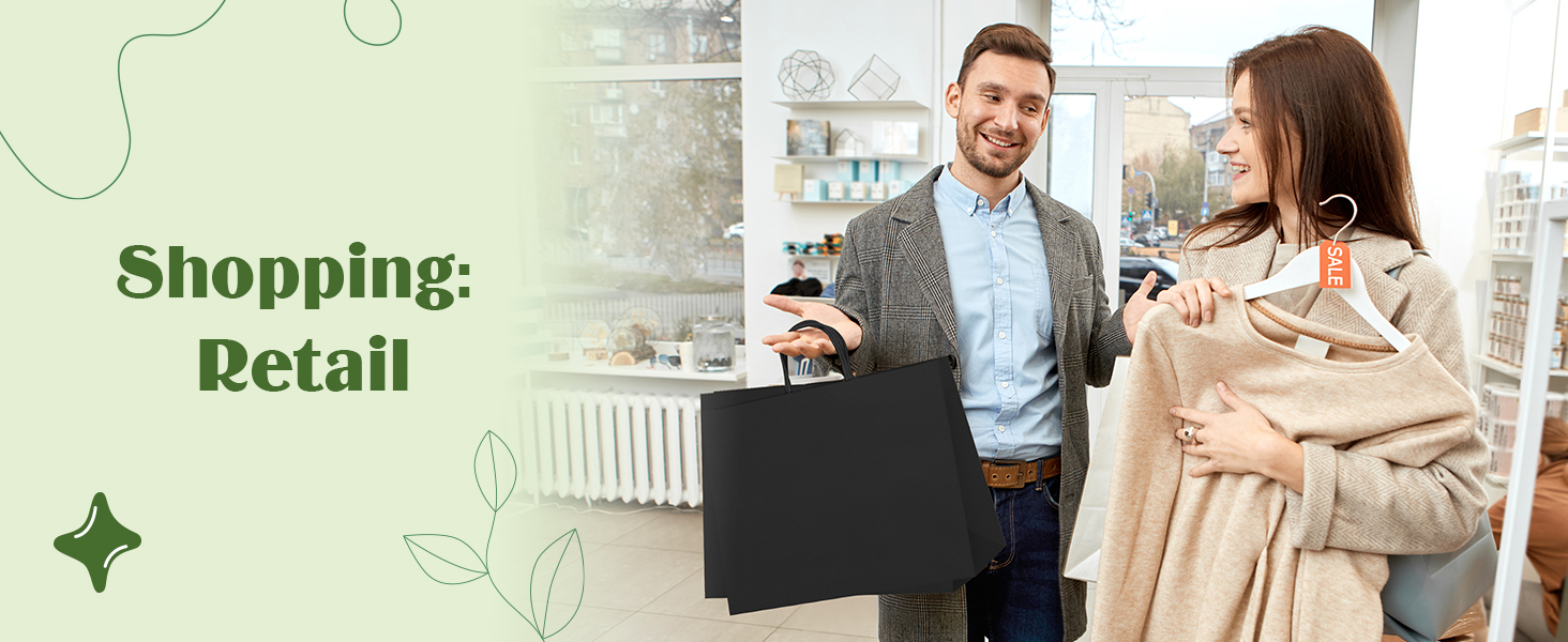 black shopping bags
