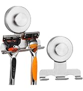 Supopular Razor Holder for Shower, Stainless Steel No-Drill Shaver Hook | Heavy-duty damage-free ...