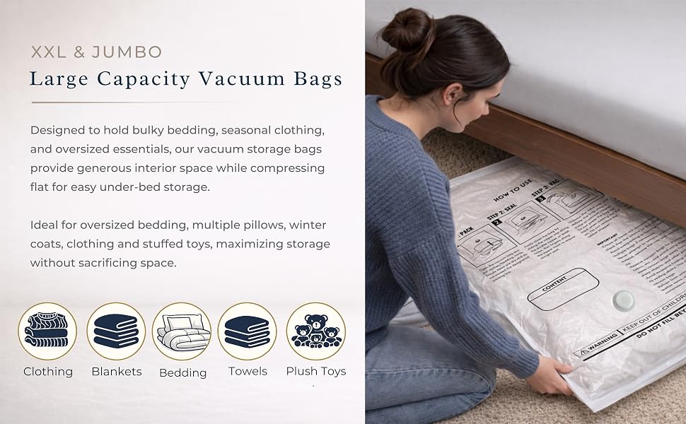 high quality vacuum seal bags for blankets, pillows and bedding