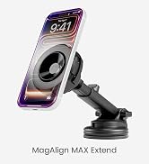 Bracketron MagAlign Max MagSafe Car Phone Mount Dashboard Windshield Holder | Strong MagSafe magn...