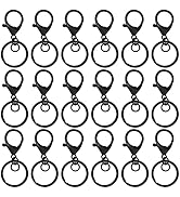 30Pcs Lobster Claw Clasps Keychain for Jewelry Making,Metal Lobster Clasp Swivel Trigger Clips wi...