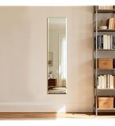 Ruomeng Frameless Full Length Mirror for Wall, 48x12 Inch Bathroom Vanity Mirror Farmhouse, Large...