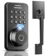 Ulecoce U68H Fingerprint Door Locks for Front Door with Handle Set, Black | Keyless Entry Keypad ...