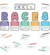 Carson Dellosa 37-Piece Races Writing Process Bulletin Board Decorations Set, Pencil Cutouts, Sen...
