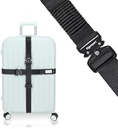 Vigorport Luggage Straps for Suitcases TSA Approved Suitcase Belt, Stretchable Travel Strap for L...