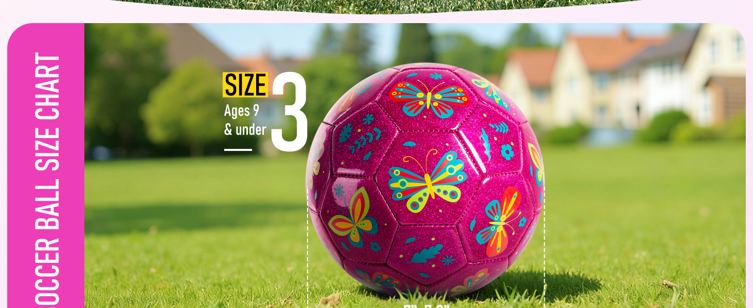 Size three soccer ball for girls