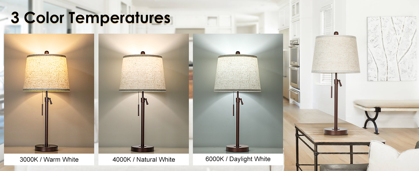 3 Color Temperatures Table Lamps