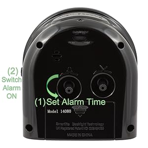 equity, la crosse, 14080, night vision, analog, alarm, bedside, clock