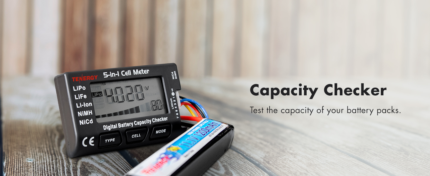5-in-1 cell meter capacity checker