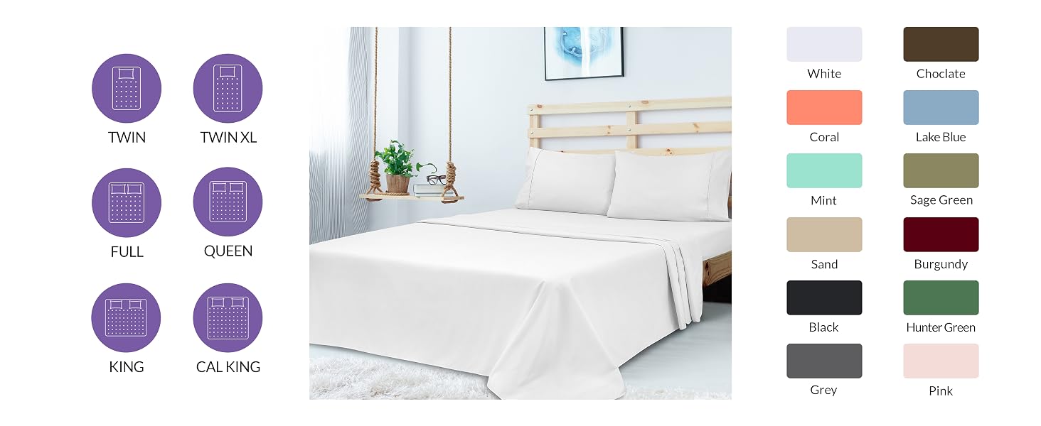 Queen flat sheet only, 100% cotton flat sheet with smooth flat bed sheet quality